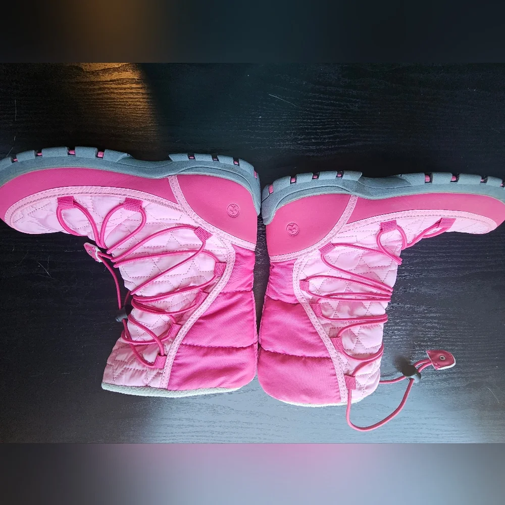 Northside Pink/Hot Pink/Gray Winter Boots Big Kids Sz 4